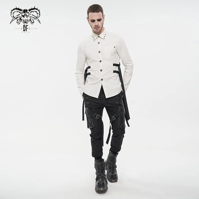 PT186 Darkness functional style skinny men's trousers