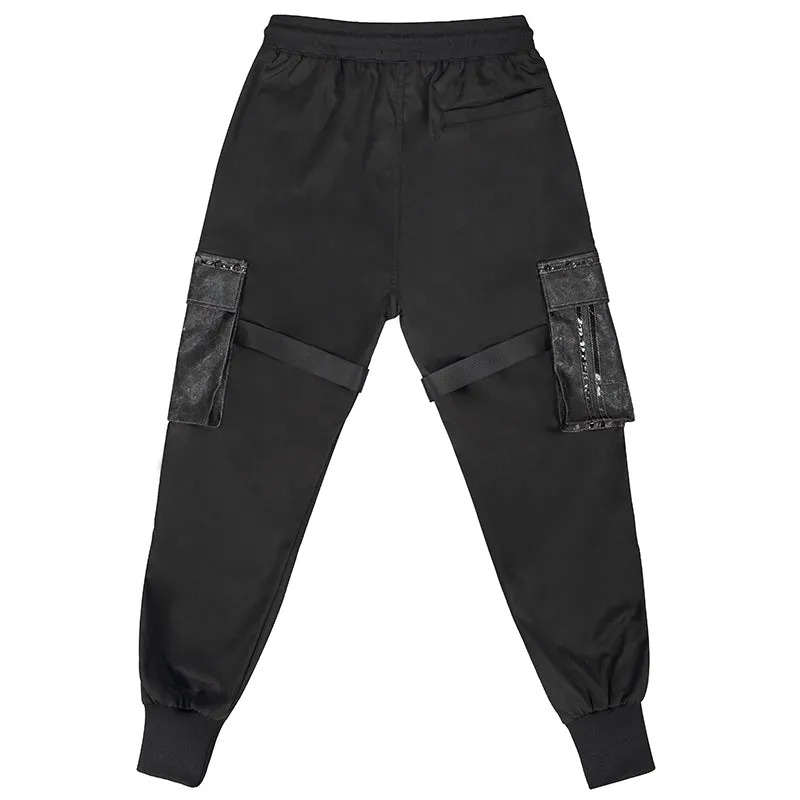 PT186 Darkness functional style skinny men's trousers