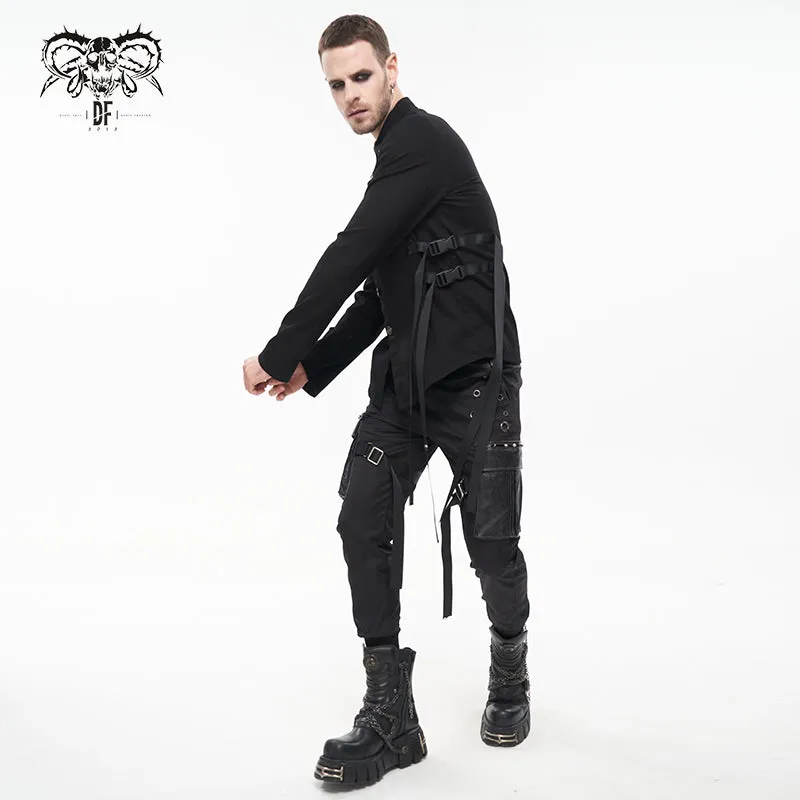 PT186 Darkness functional style skinny men's trousers