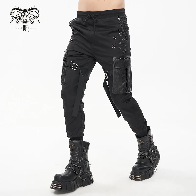 PT186 Darkness functional style skinny men's trousers