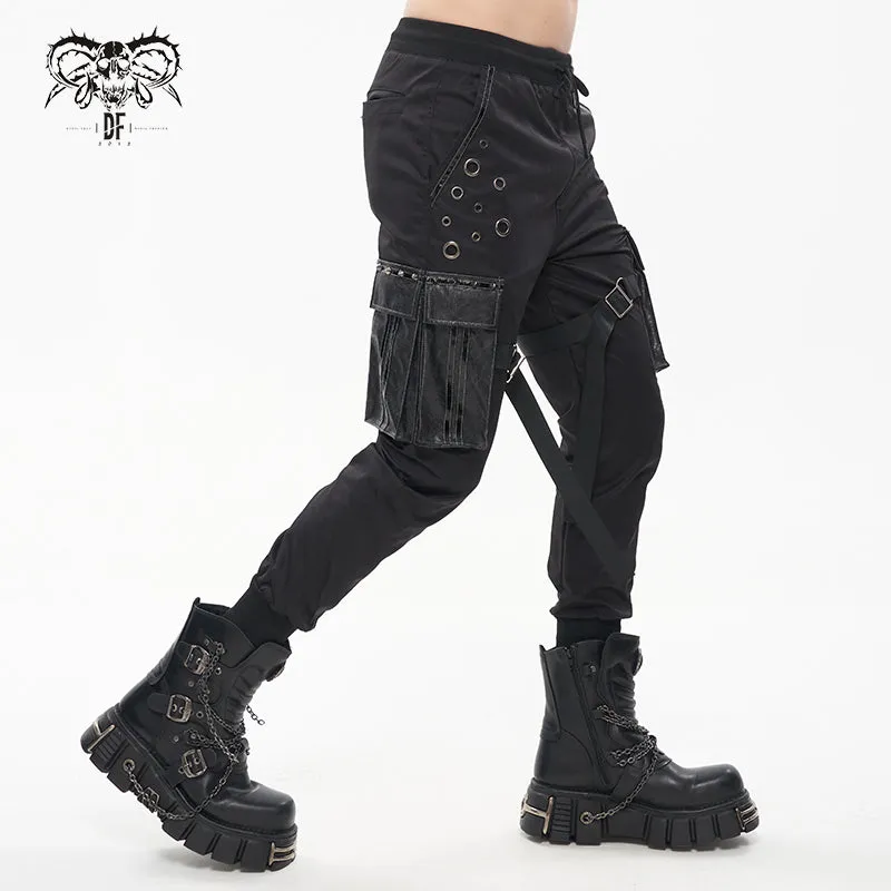 PT186 Darkness functional style skinny men's trousers