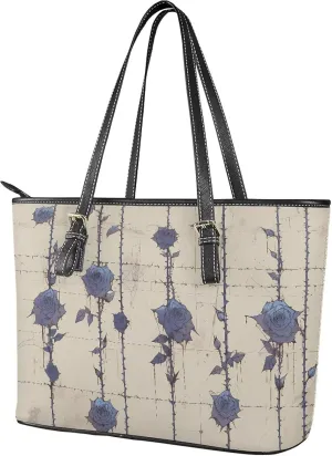 PU Leather Work Bag for Women Boho Tribal Tote Bag, Leather Business Office Bag Waterproof Leather Laptop Bag