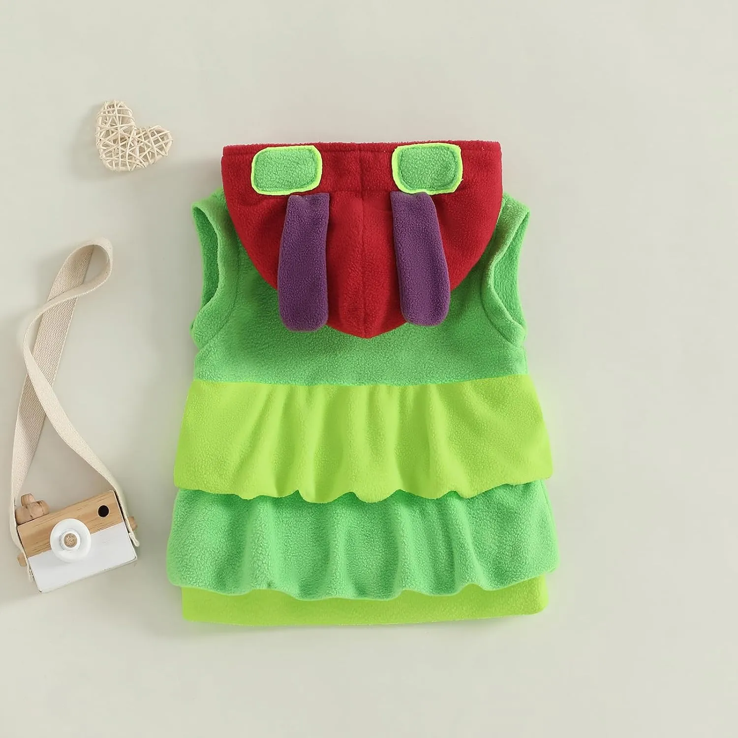 Pudcoco Kids Toddler Baby Boys Girls Holloween Hungry Caterpillar Costume Fleece Hooded Sweatshirt Party Cosplay