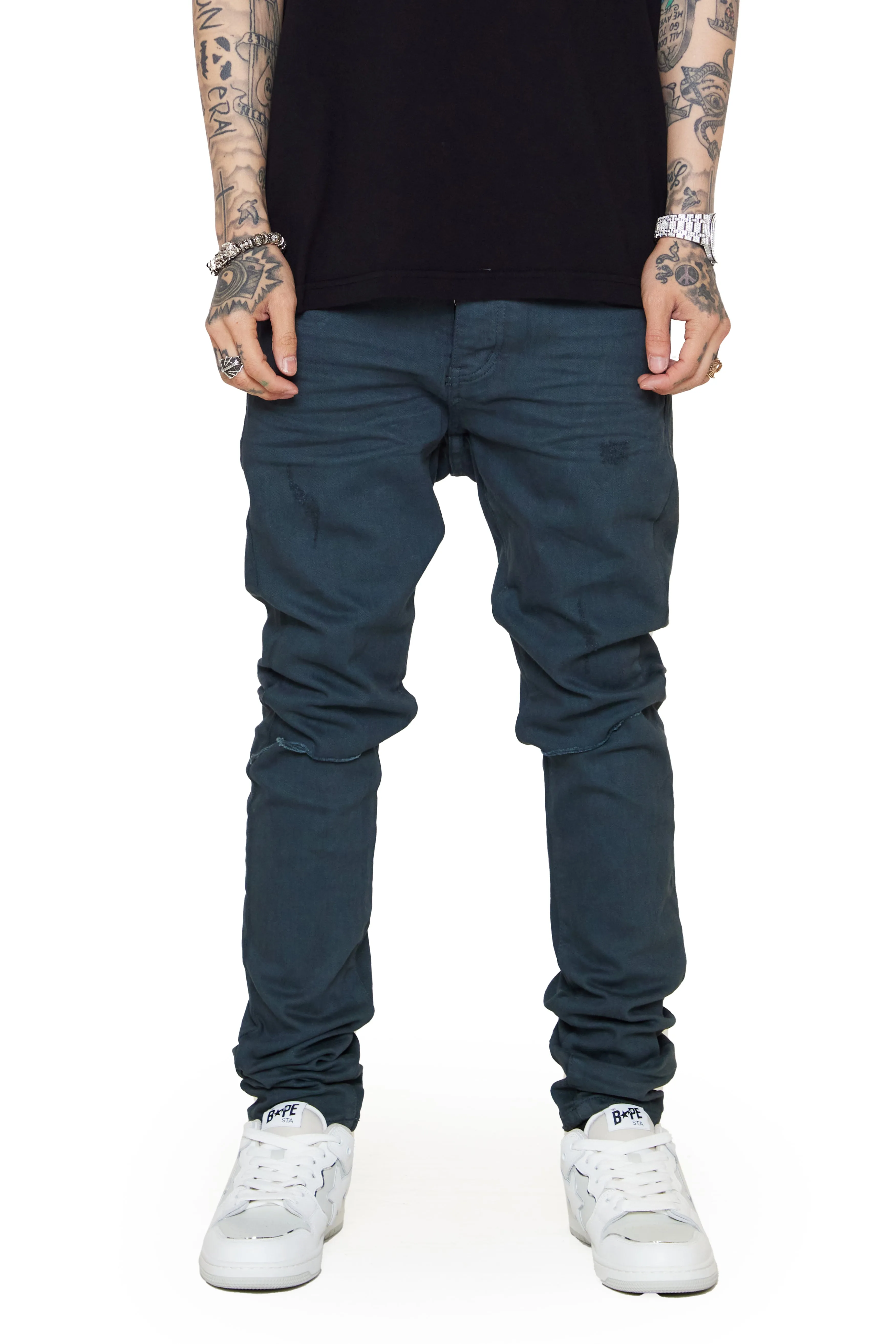 "MR CLEAN 2.0” VINTAGE OLIVE SKINNY JEAN