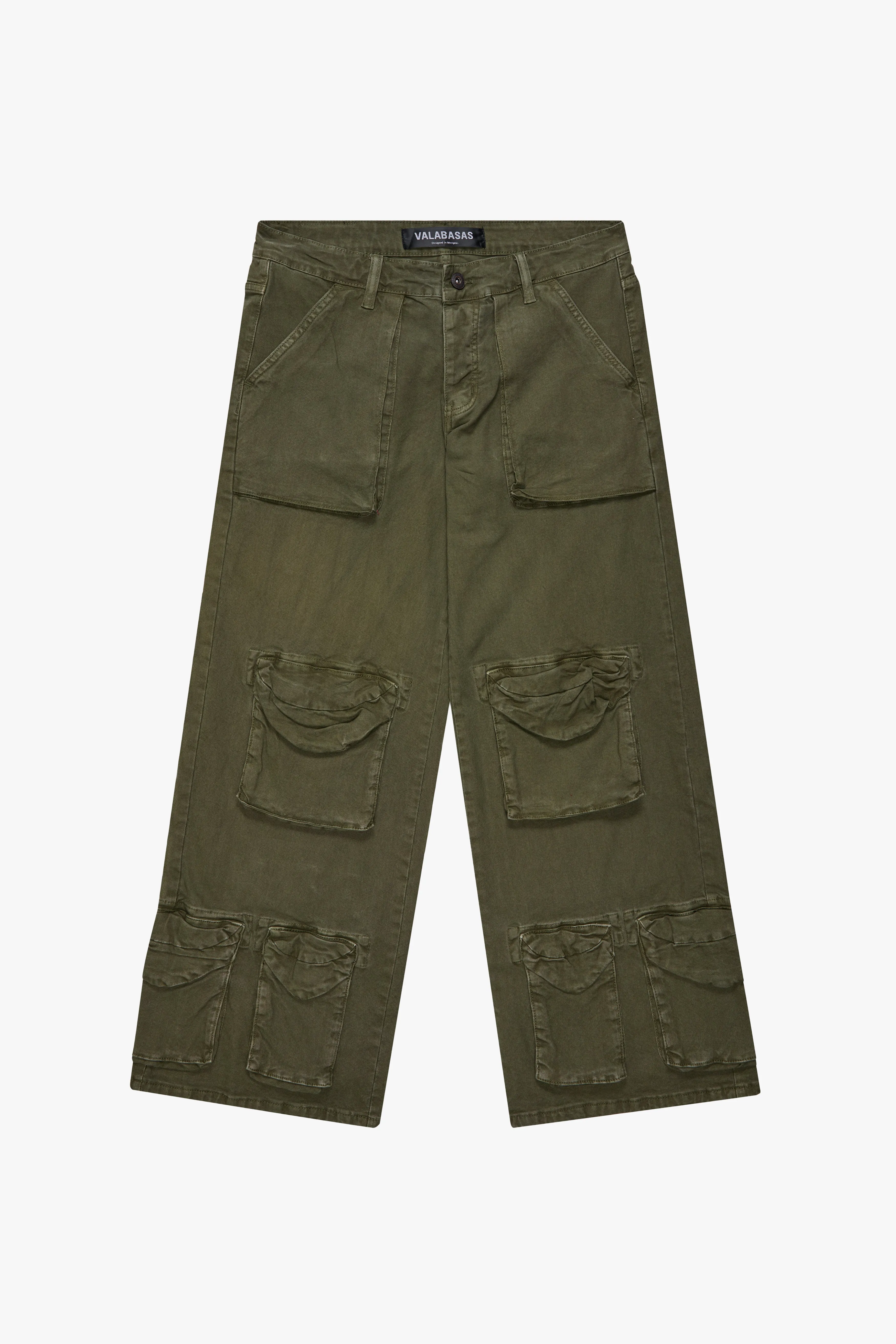 "RAM" SAGE GREEN BAGGY DENIM JEAN