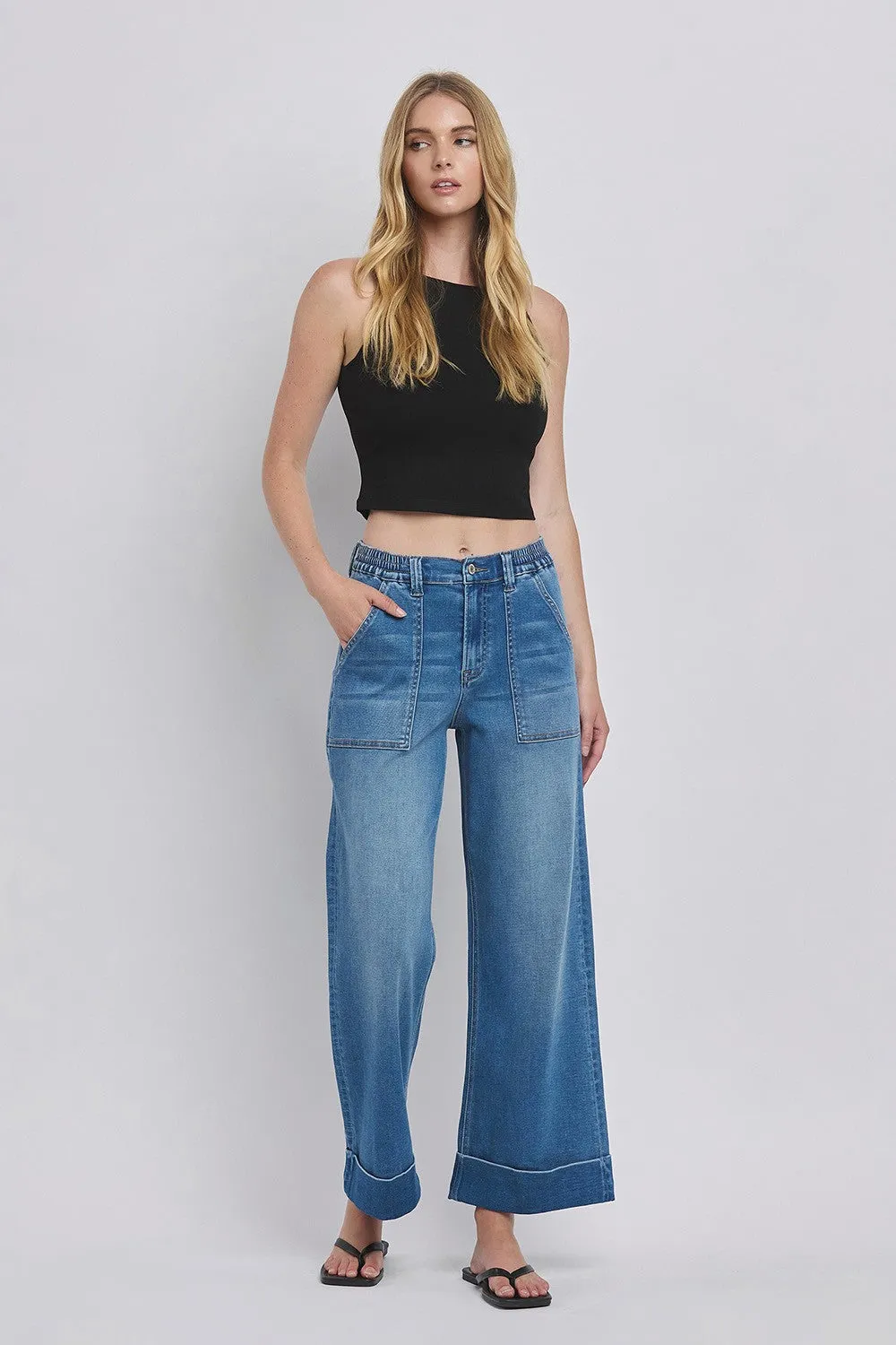 Radley High Double Cuffed Baggy Wide Leg