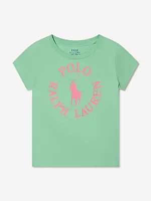 Ralph Lauren Girls Logo T-Shirt in Green