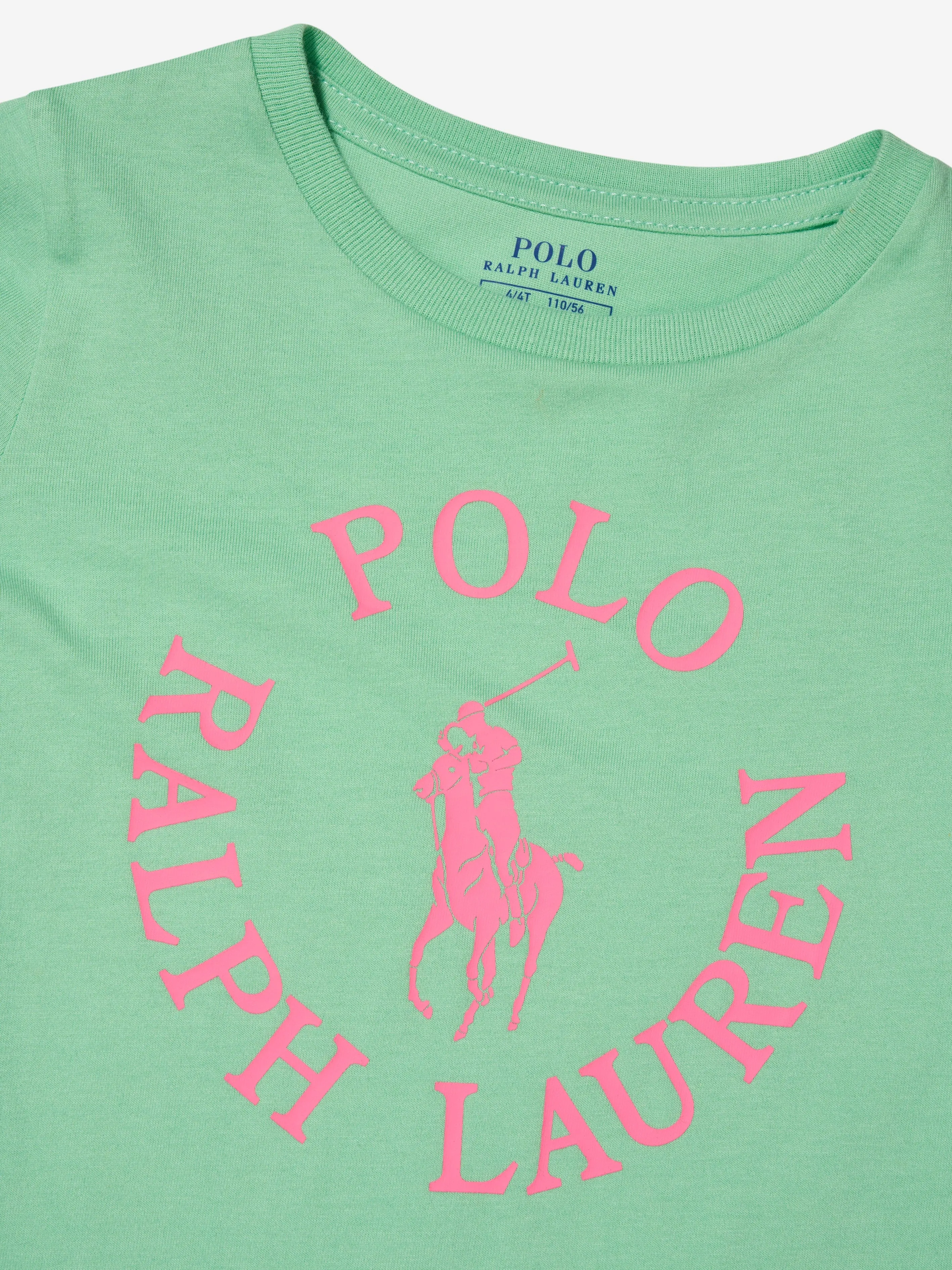 Ralph Lauren Girls Logo T-Shirt in Green