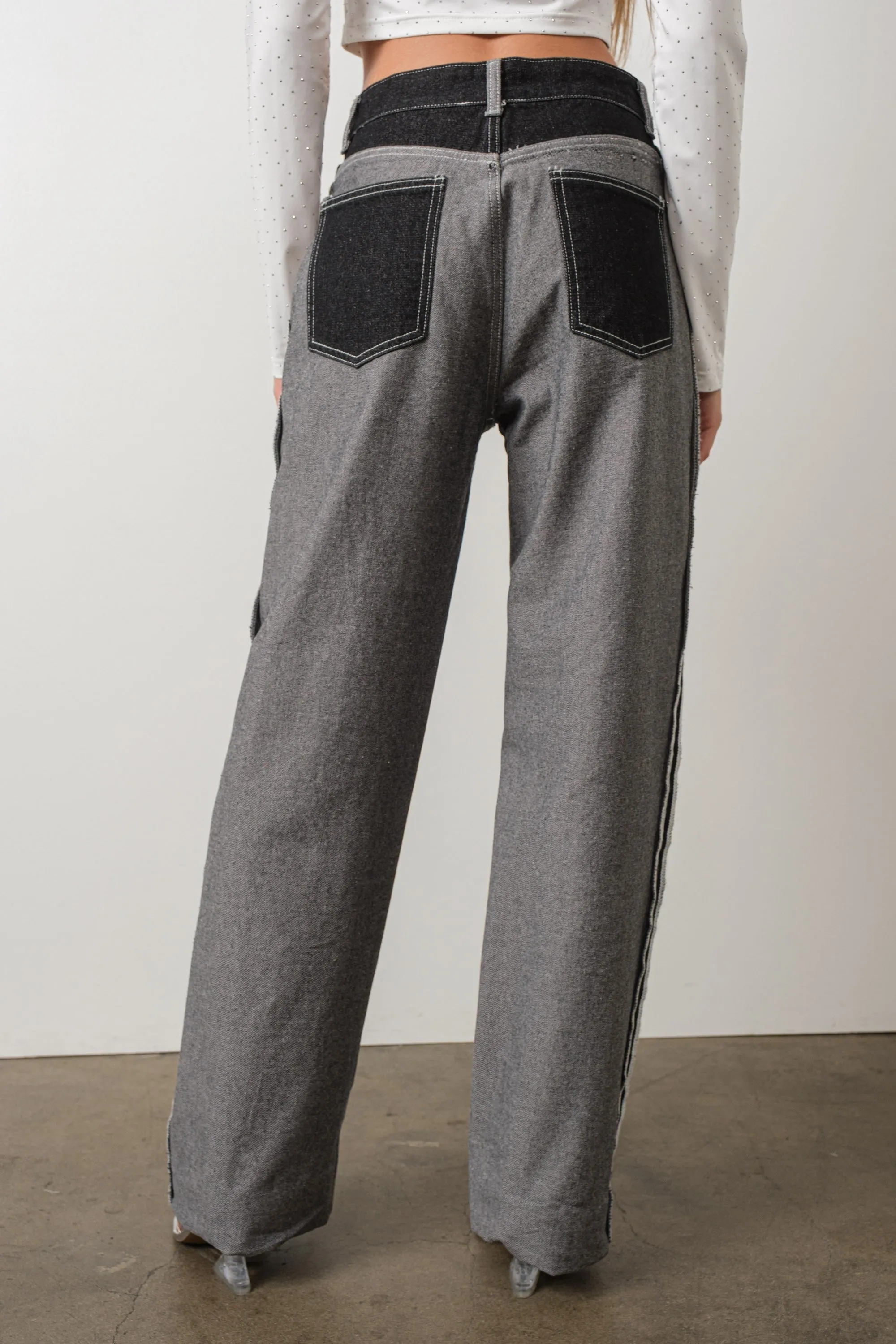 Reverse Denim Pants