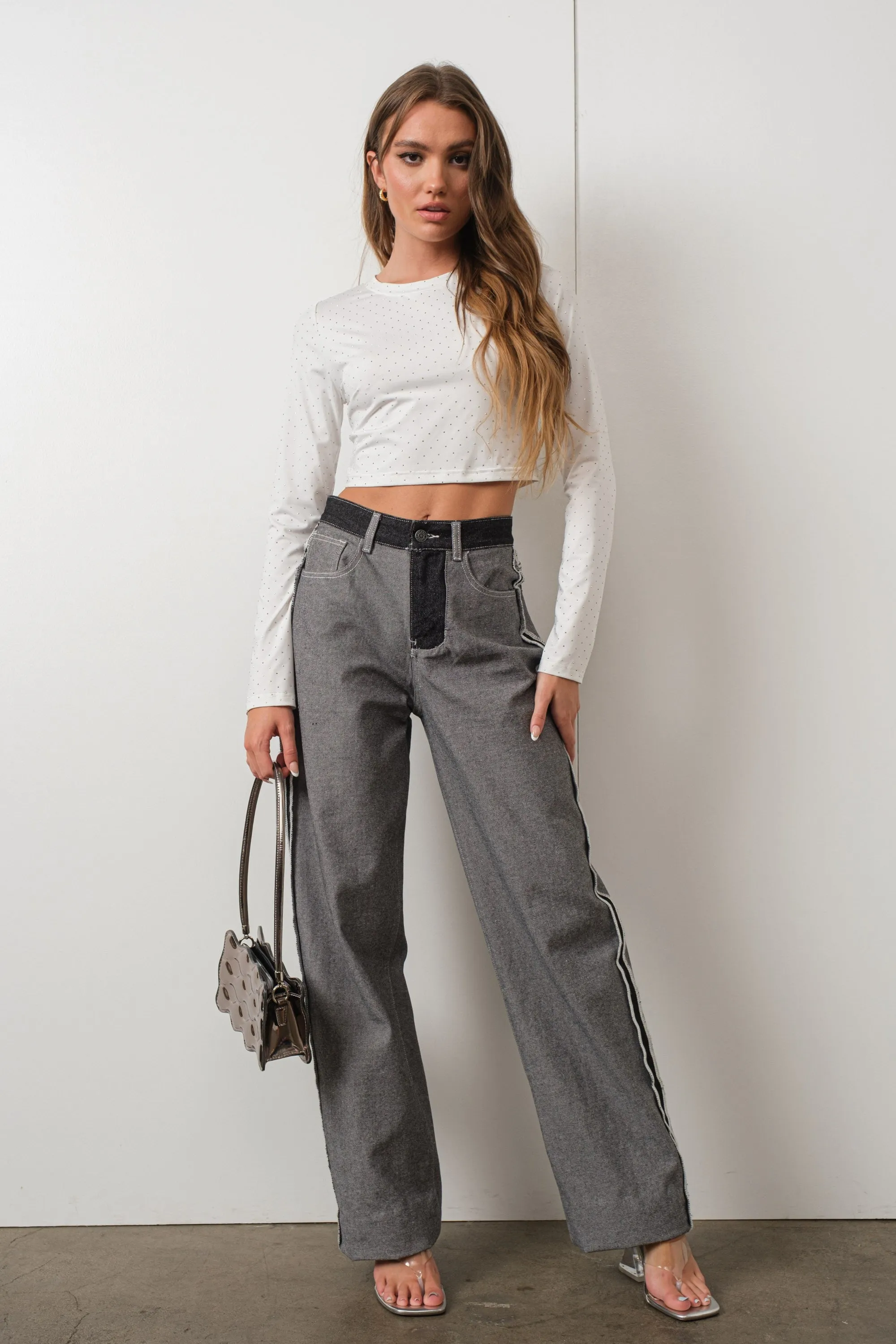 Reverse Denim Pants