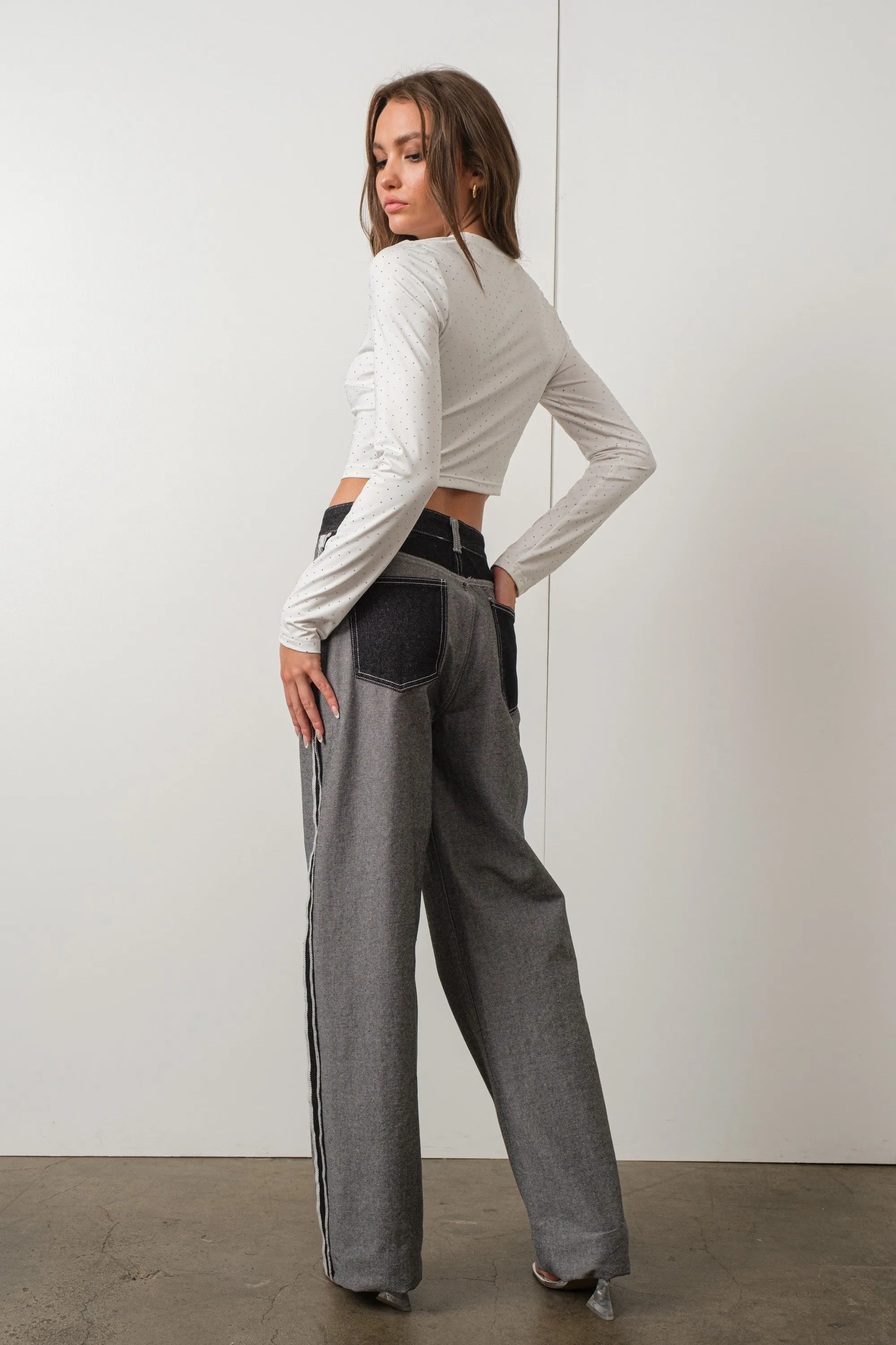 Reverse Denim Pants