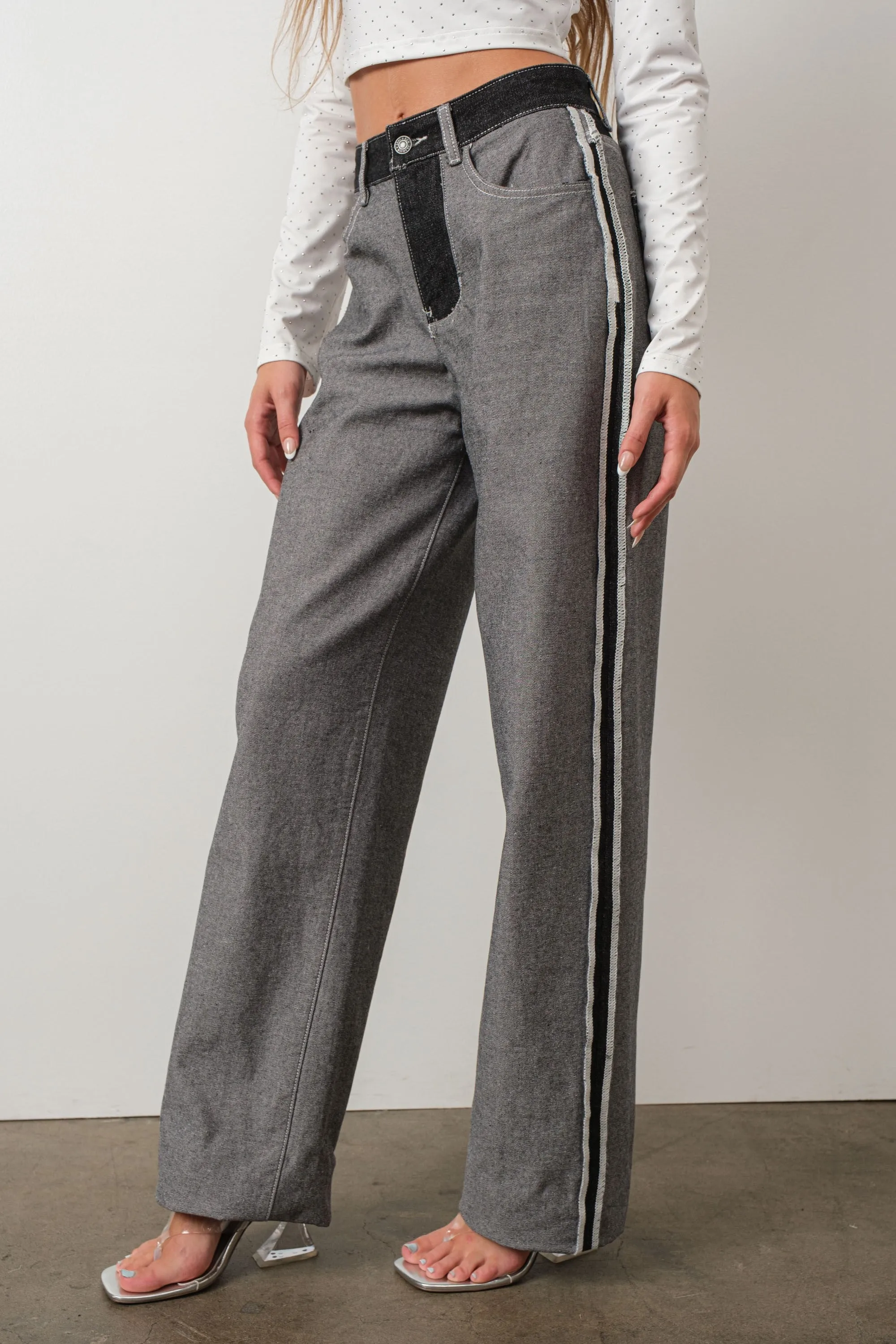 Reverse Denim Pants
