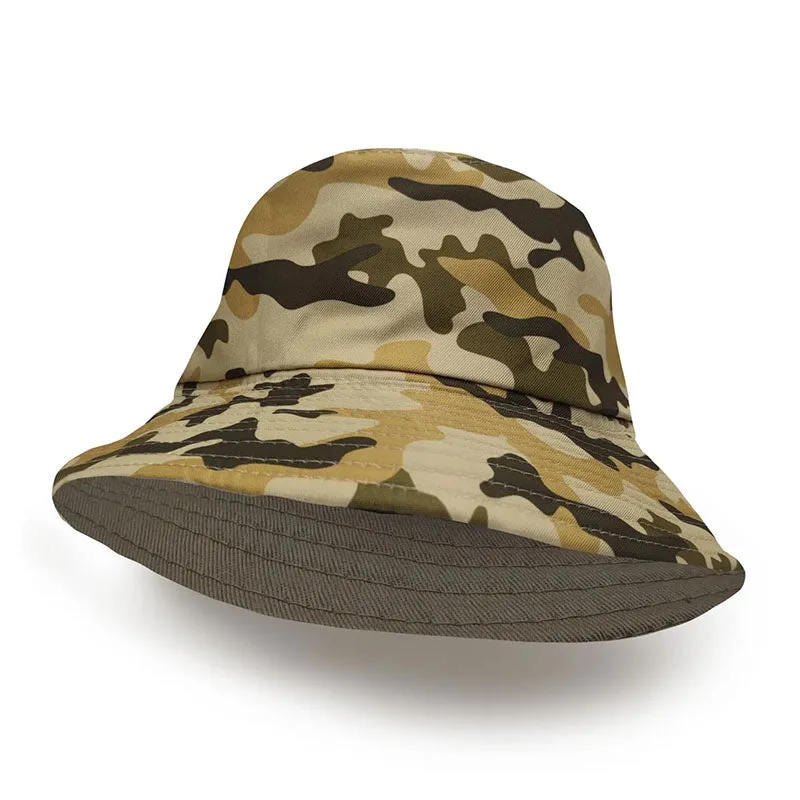 Reversible Bucket Hatz - Tan DPDU by HEADSKINZ