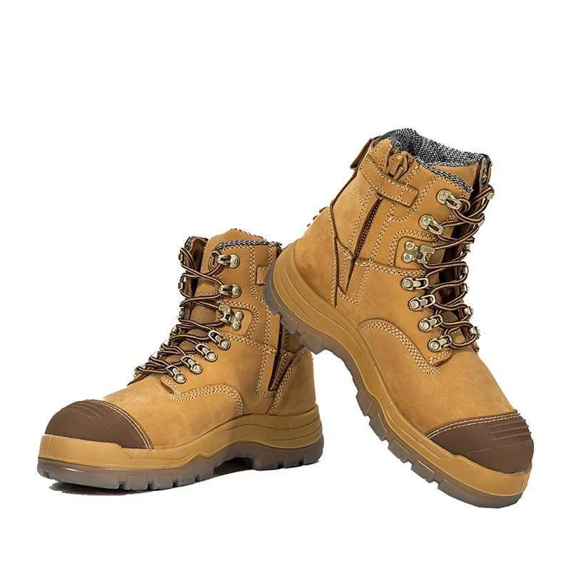 ROCKROOSTER SAFETY BOOTS KIMBERLY ZIP SIDE NUBUCK LEATHER PU/TPU SOLE  Size 12-(46)
