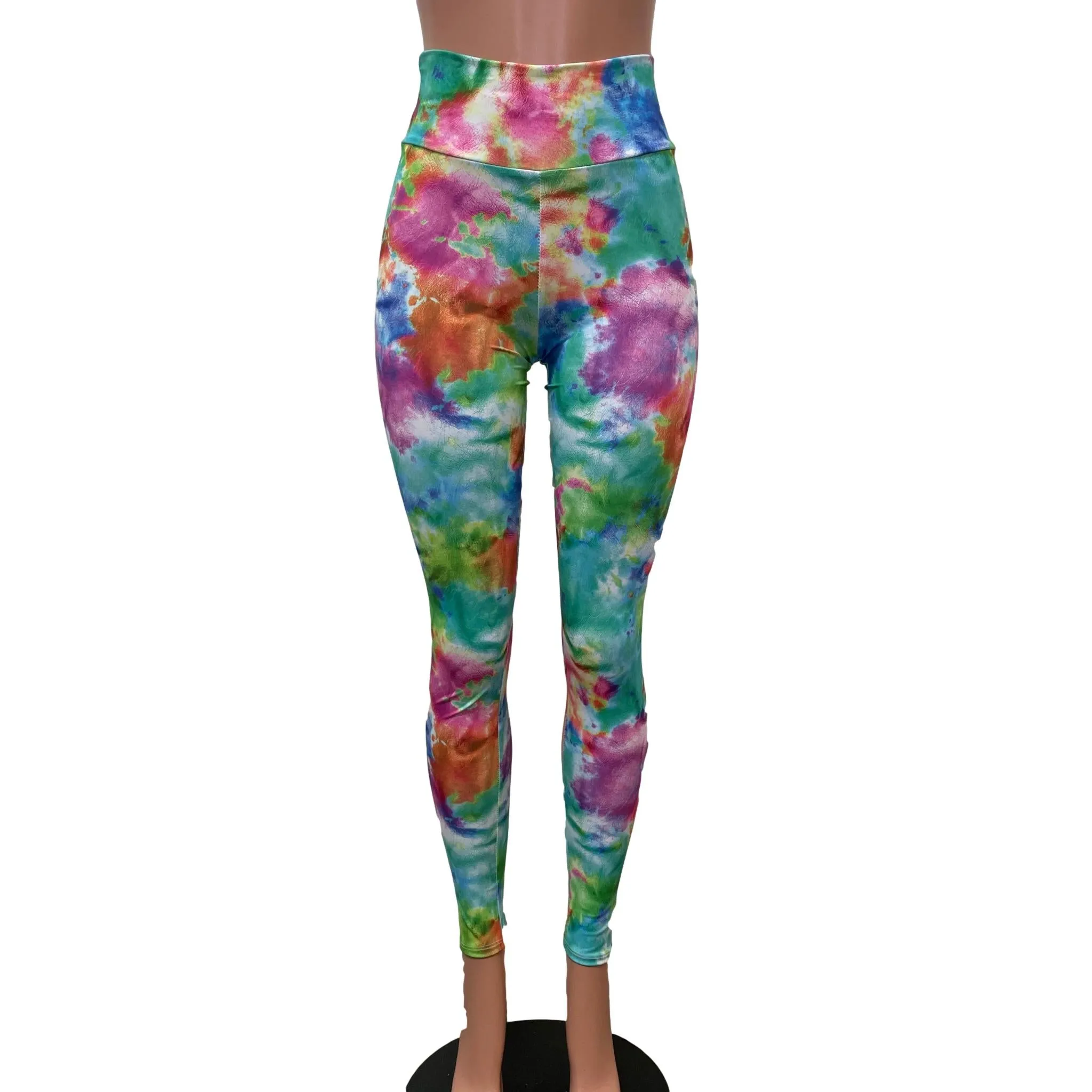 SALE - SMALL Watercolor Pastel Print High Waist Leggings Pants