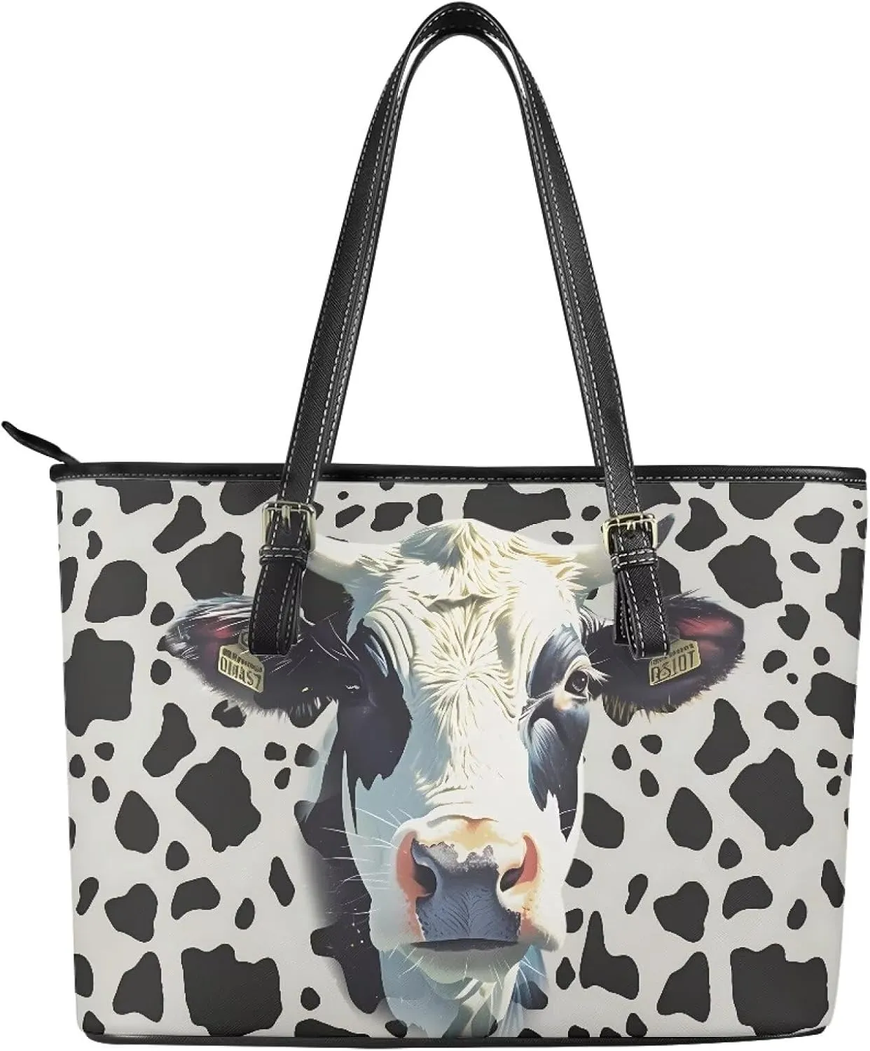 Satchel Tote Shoulder Bag for Women, Fun Animals Top Handle Satchel Purse Handbags PU Leather Laptop Tote Bag