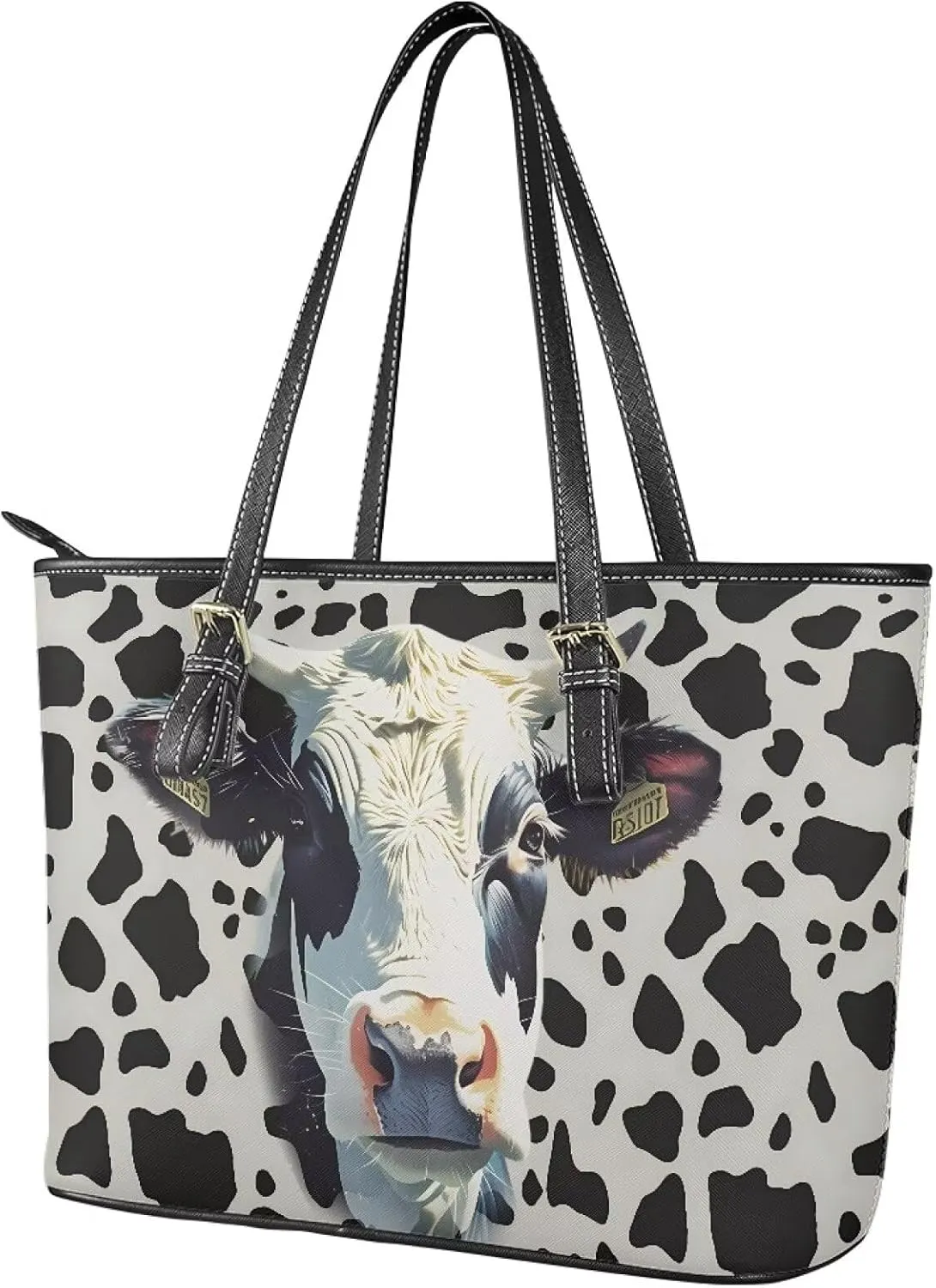 Satchel Tote Shoulder Bag for Women, Fun Animals Top Handle Satchel Purse Handbags PU Leather Laptop Tote Bag