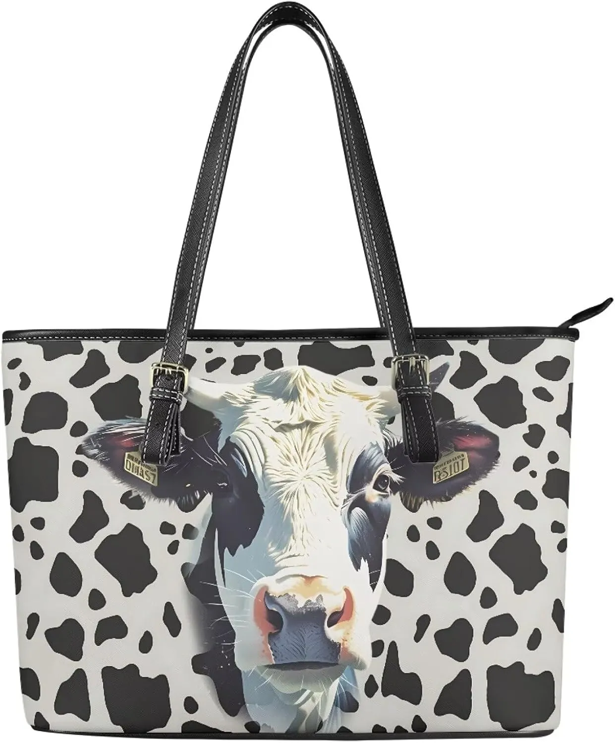 Satchel Tote Shoulder Bag for Women, Fun Animals Top Handle Satchel Purse Handbags PU Leather Laptop Tote Bag