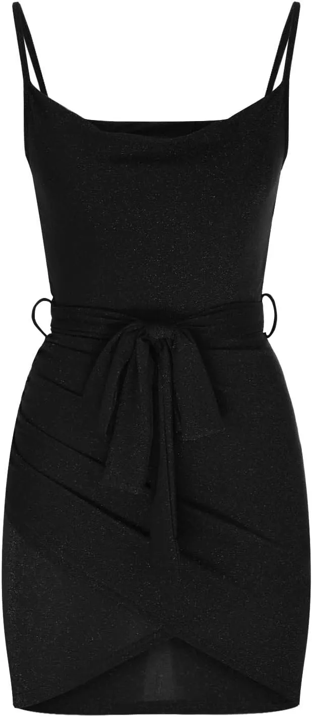 Sexy Dresses for Women 2024 Clubwear Sleeveless Halter V-Neck Ruched Waistless Night Club Bodycon Mini Party Dresses