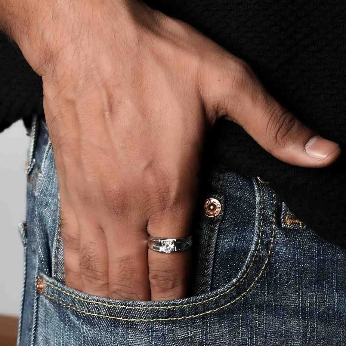 Silver Charming Band For Him
