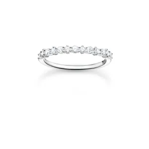 Silver Zirconia White Stones Ring TR2343-051-14