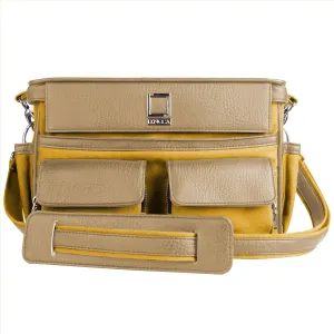 SLR Camera Bag | Stylish & Protective DSLR Camera Case with Adjustable Compartments | Waterproof Canvas Secure Storage for Camera, Lenses & Accessories (Mustard Yellow)