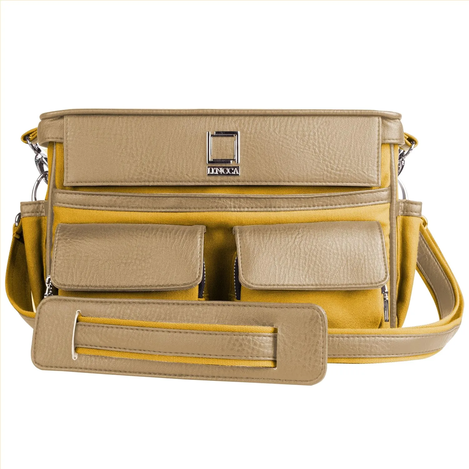 SLR Camera Bag | Stylish & Protective DSLR Camera Case with Adjustable Compartments | Waterproof Canvas Secure Storage for Camera, Lenses & Accessories (Mustard Yellow)