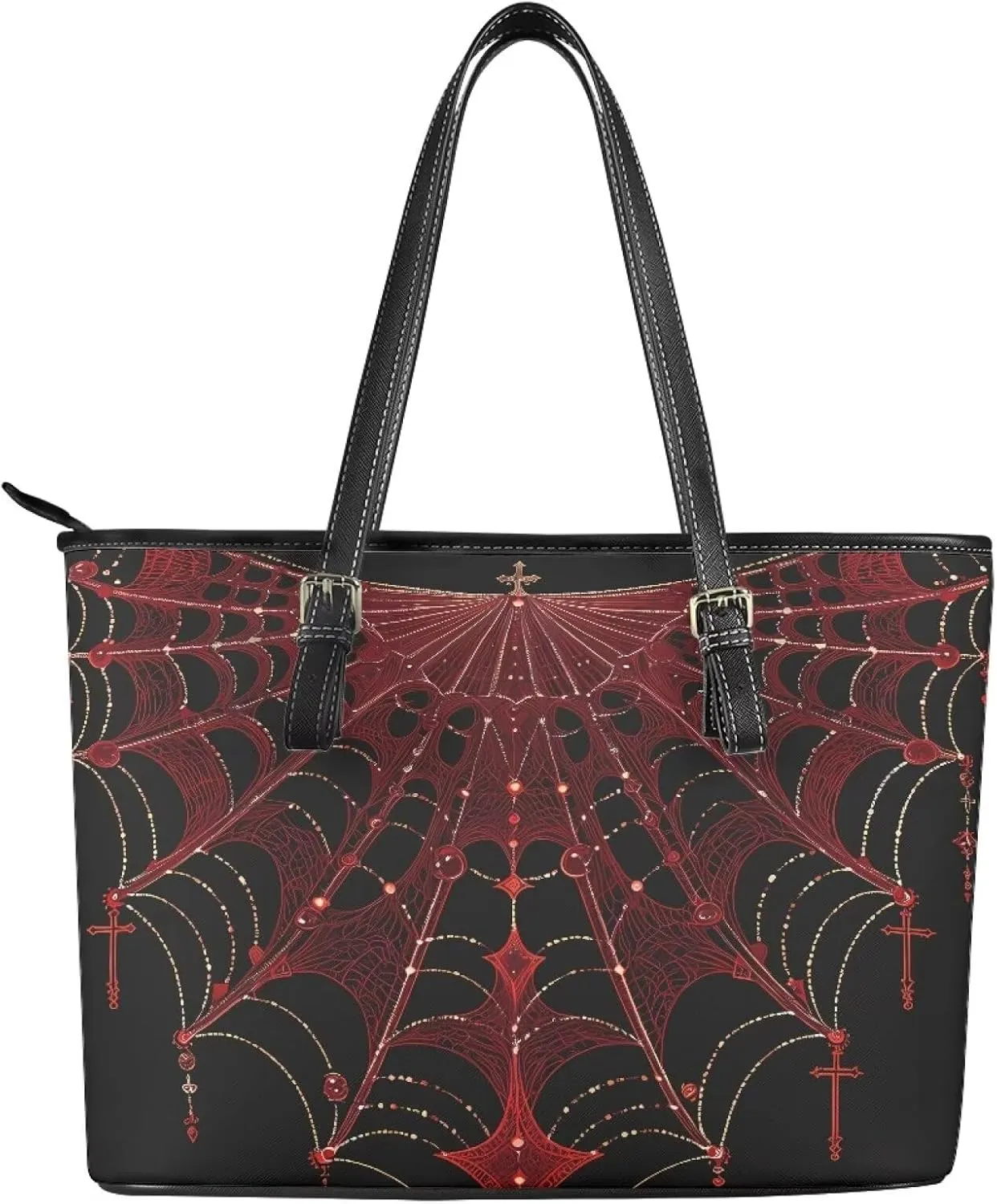 Soft Leather Tote Bag Purse for Women, Abstract Art Casual Zipper Summer Beach Tote Bags Large Travel Handbags