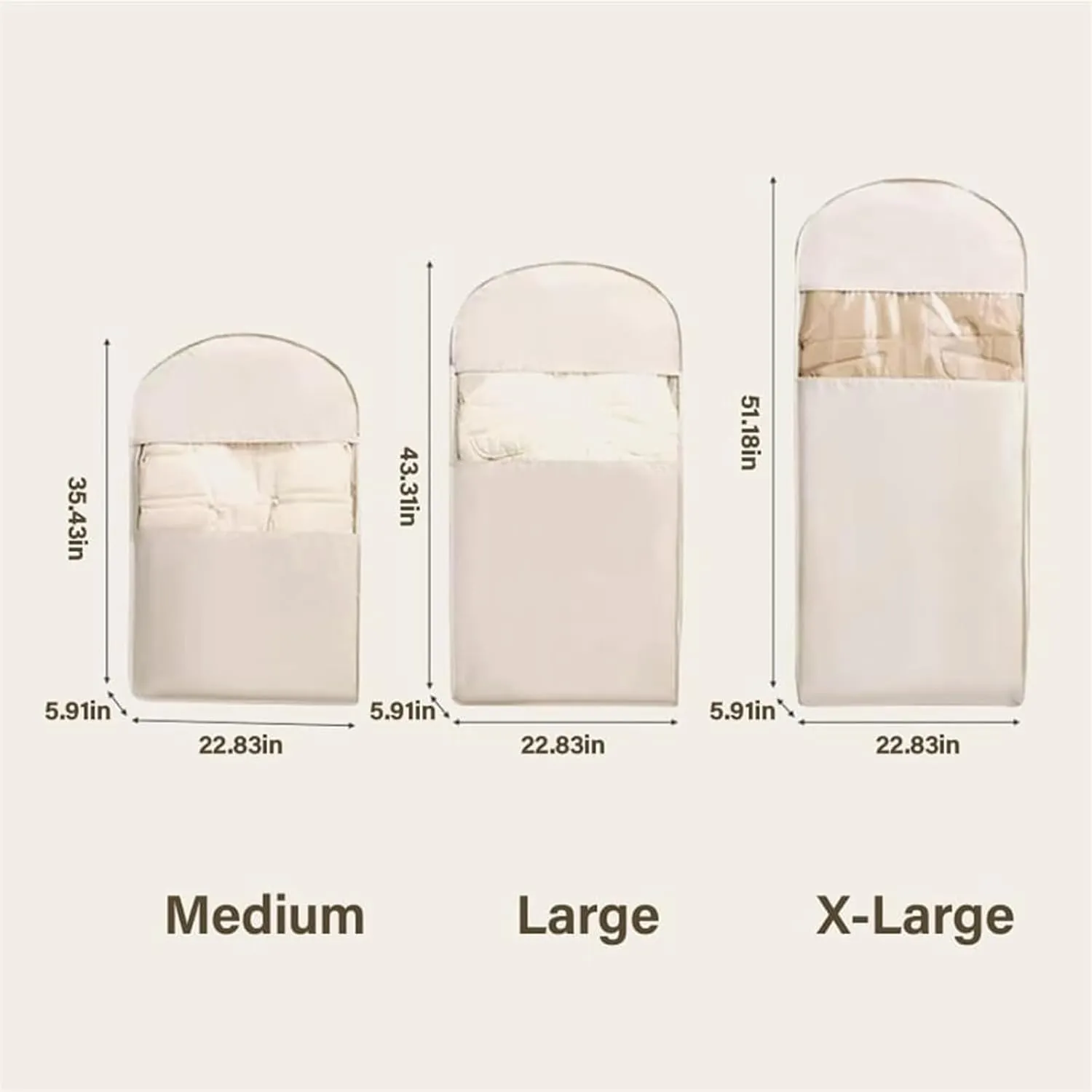 Space Saving Hanging Garment Bag with Self Compression Zipper, Dust Cover Clothes Bags for Down, Space Saver Dust Cover Closet Organizers for Closet Storage (Pink, Medium)