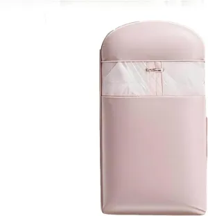 Space Saving Hanging Garment Bag with Self Compression Zipper, Space Saver Closet Organizers, Dust Cover Clothes Bags for Down Coat, Protects Clothes from Wrinkles (Pink,Medium)