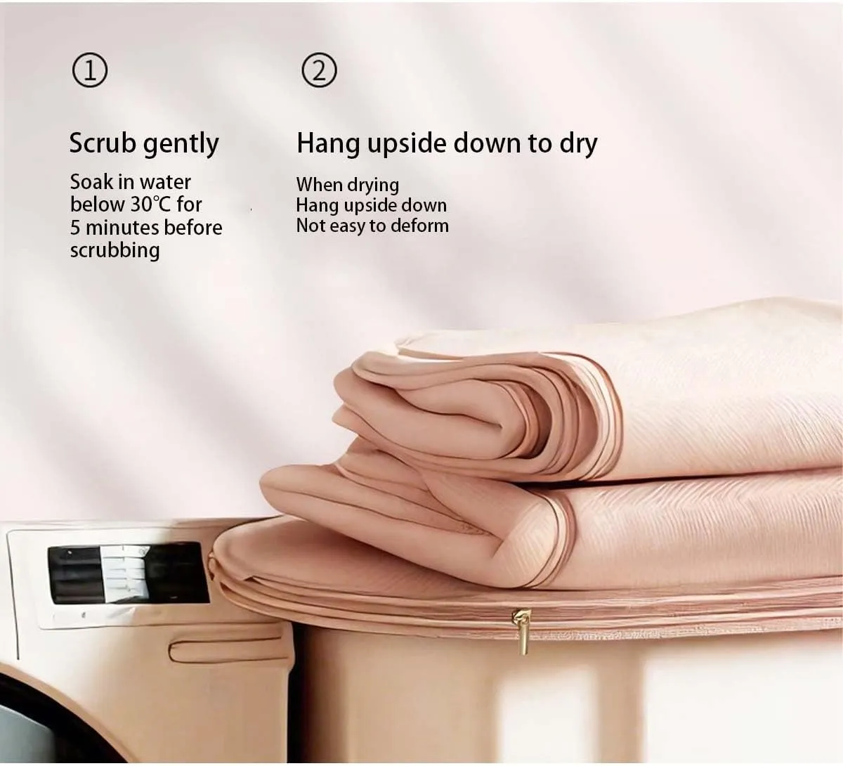 Space Saving Hanging Garment Bag with Self - Compression Zipper, Waterproof, with Convertible Compartment, Perfect for Home, Compresses Down Jackets, Coats & Other Bulky Garments for Neat Storage(1pcs