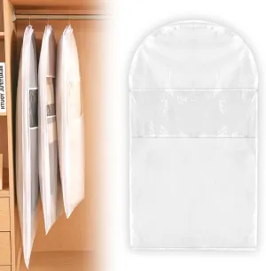 Space Saving Hanging Garment Bag with Self Compression Zipper,2025 NEW Space Saver Closet Organizers,Dust Cover Clothes Bags for Down Coat (M)