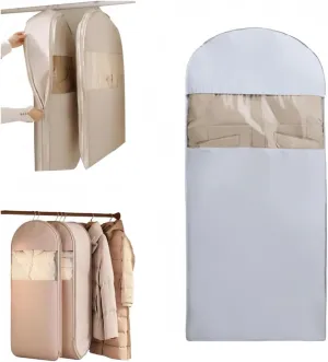 Space Saving Hanging Garment Bag with Self Compression Zipper,Down Jacket Hanging Protective Bag,Wardrobe Storage Bag Suitable for Storing Winter Coats(3 Colors)(Gray,X-Large)