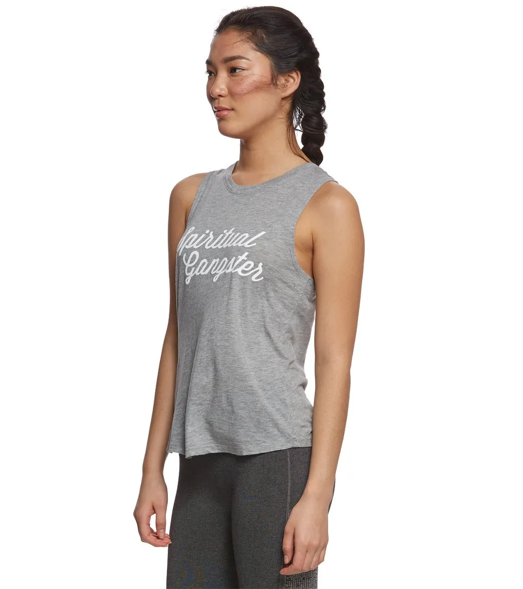 Spiritual Gangster SG Script Muscle Tank Top