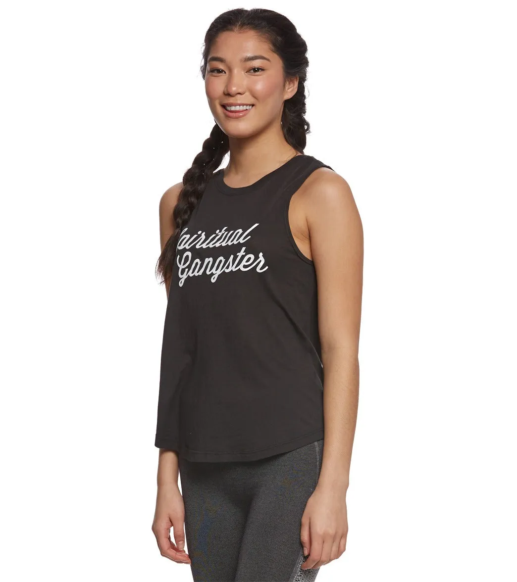 Spiritual Gangster SG Script Muscle Tank Top