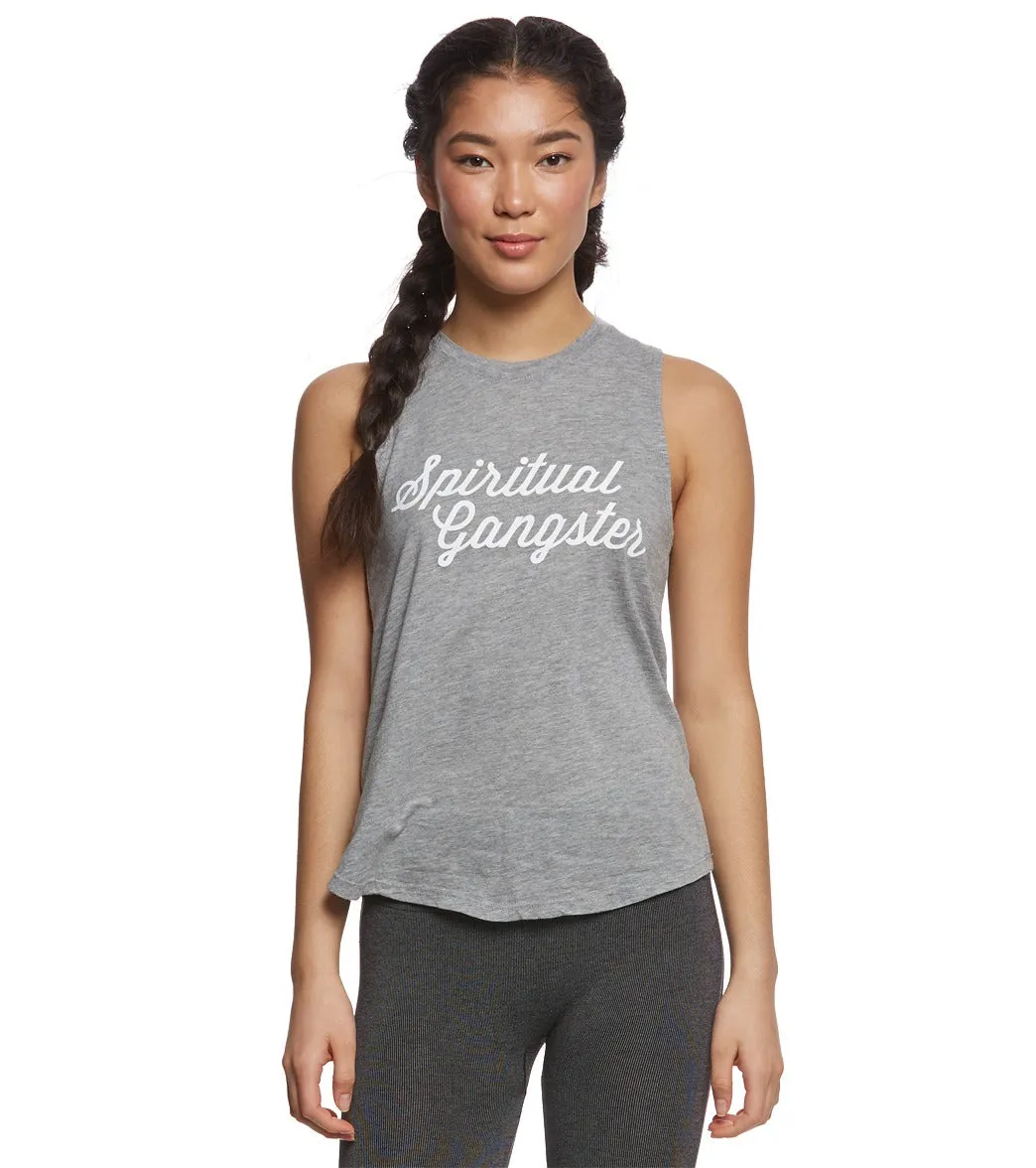 Spiritual Gangster SG Script Muscle Tank Top