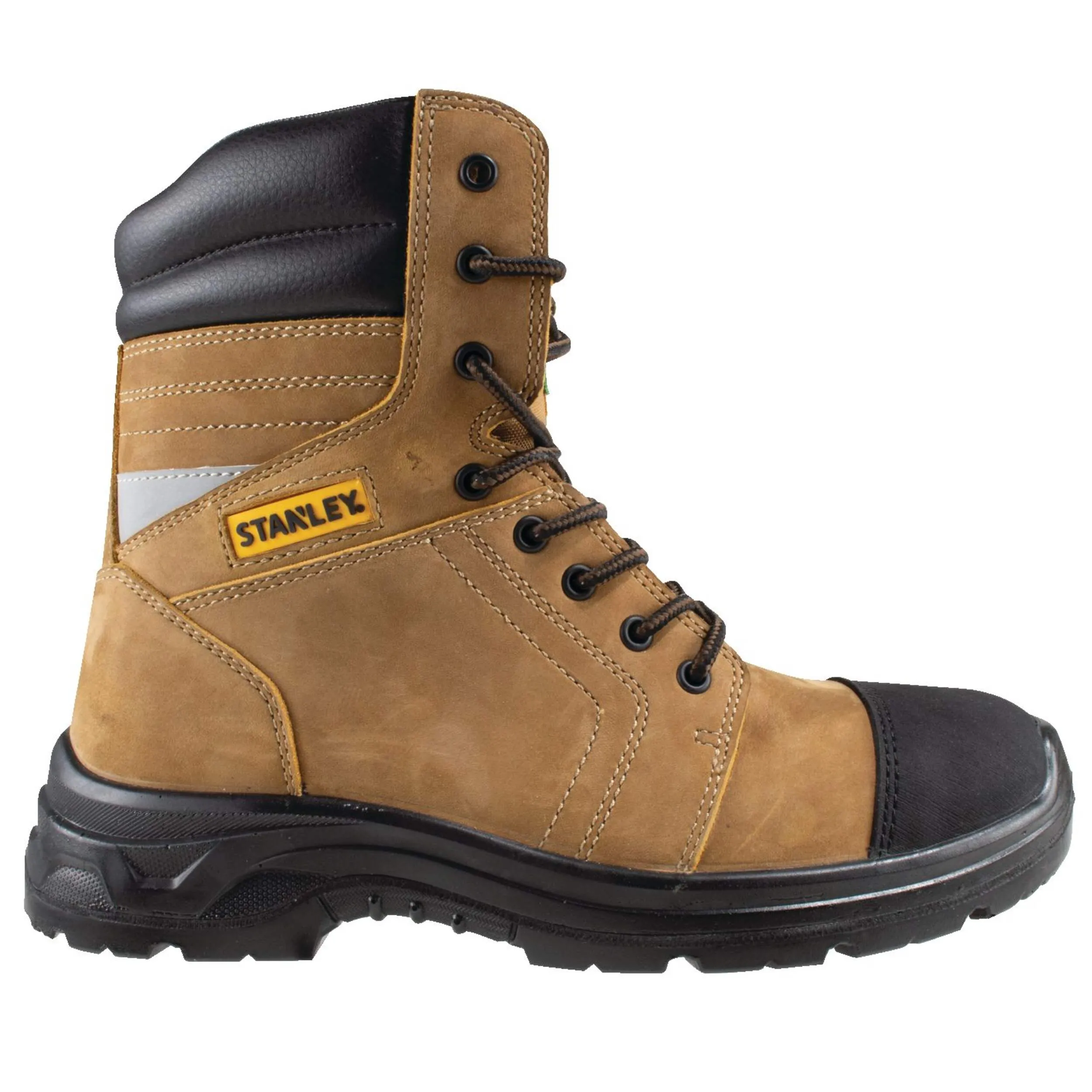 Stanley Macht Men's CSA Steel Toe Leather Work Boots, Durable Toe Guards, 9-in high, Brown