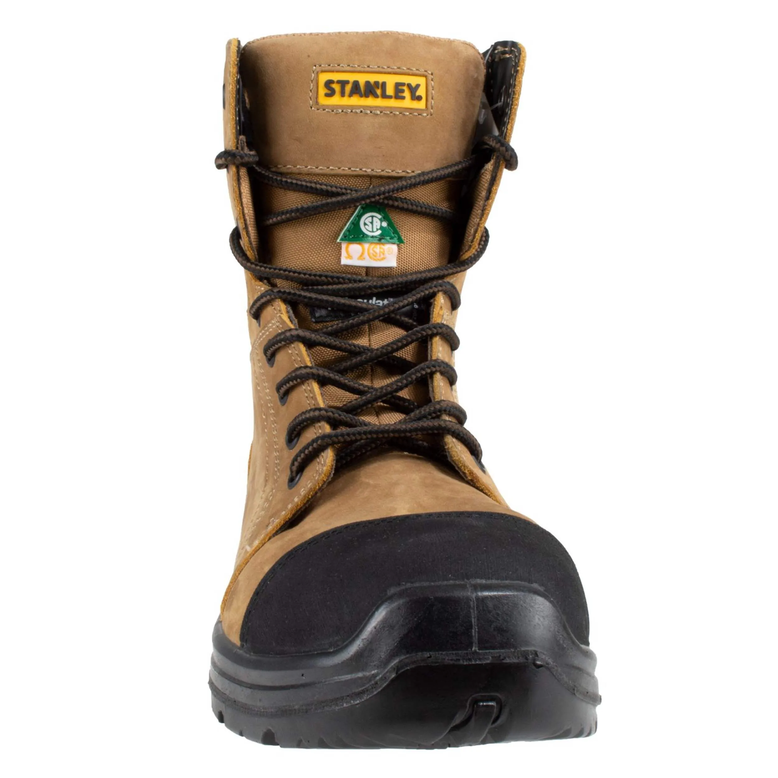 Stanley Macht Men's CSA Steel Toe Leather Work Boots, Durable Toe Guards, 9-in high, Brown