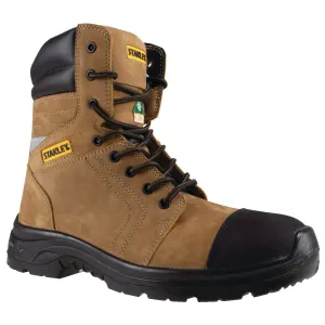 Stanley Macht Men's CSA Steel Toe Leather Work Boots, Durable Toe Guards, 9-in high, Brown