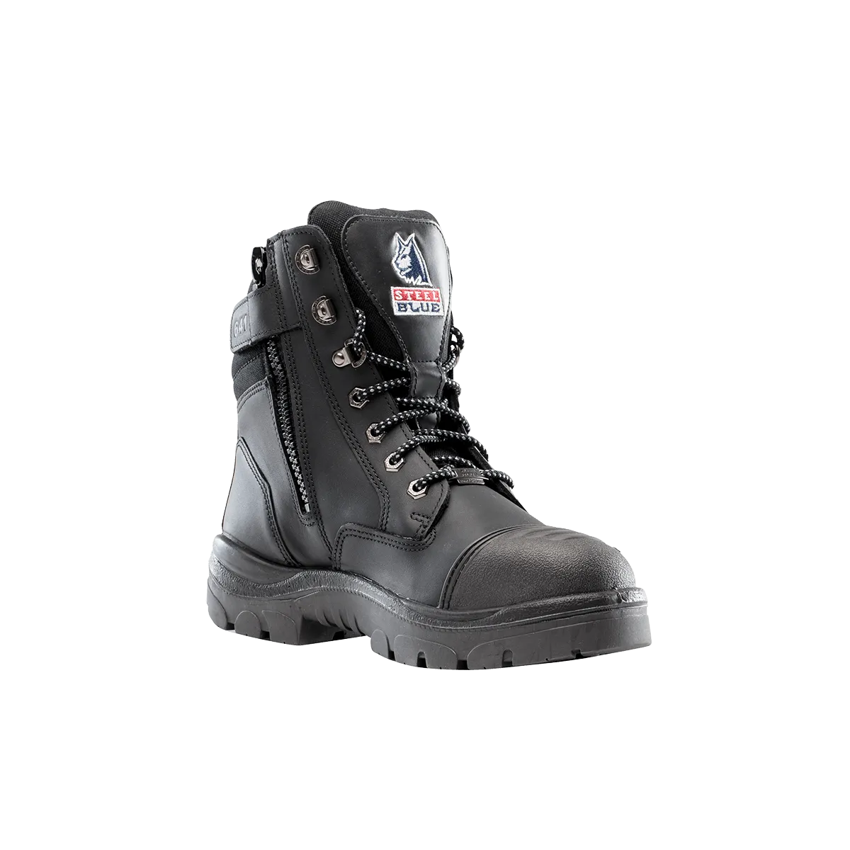 Steel Blue Mens Work Boots Southern Cross Zip GraphTEC™ Scuff S3 - BLACK