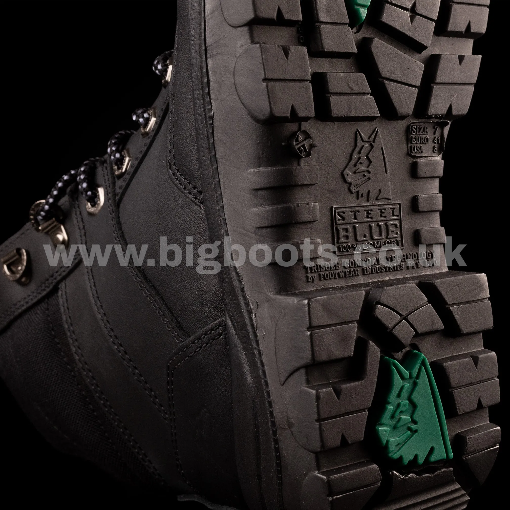 Steel Blue Mens Work Boots Southern Cross Zip GraphTEC™ Scuff S3 - BLACK