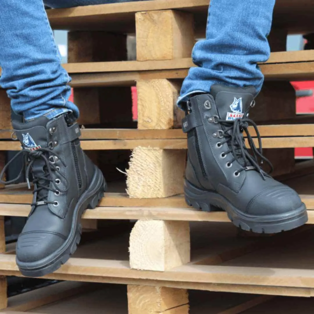 Steel Blue Mens Work Boots Southern Cross Zip GraphTEC™ Scuff S3 - BLACK