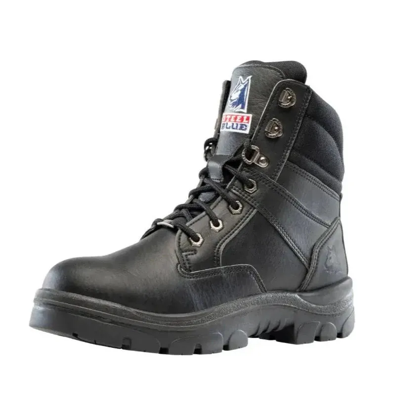 Steel Blue Vegan Black Ladies Southern Cross Zip Sided Lace Up Steel Toe Cap Safety Boot (512761) (Pre-Order)