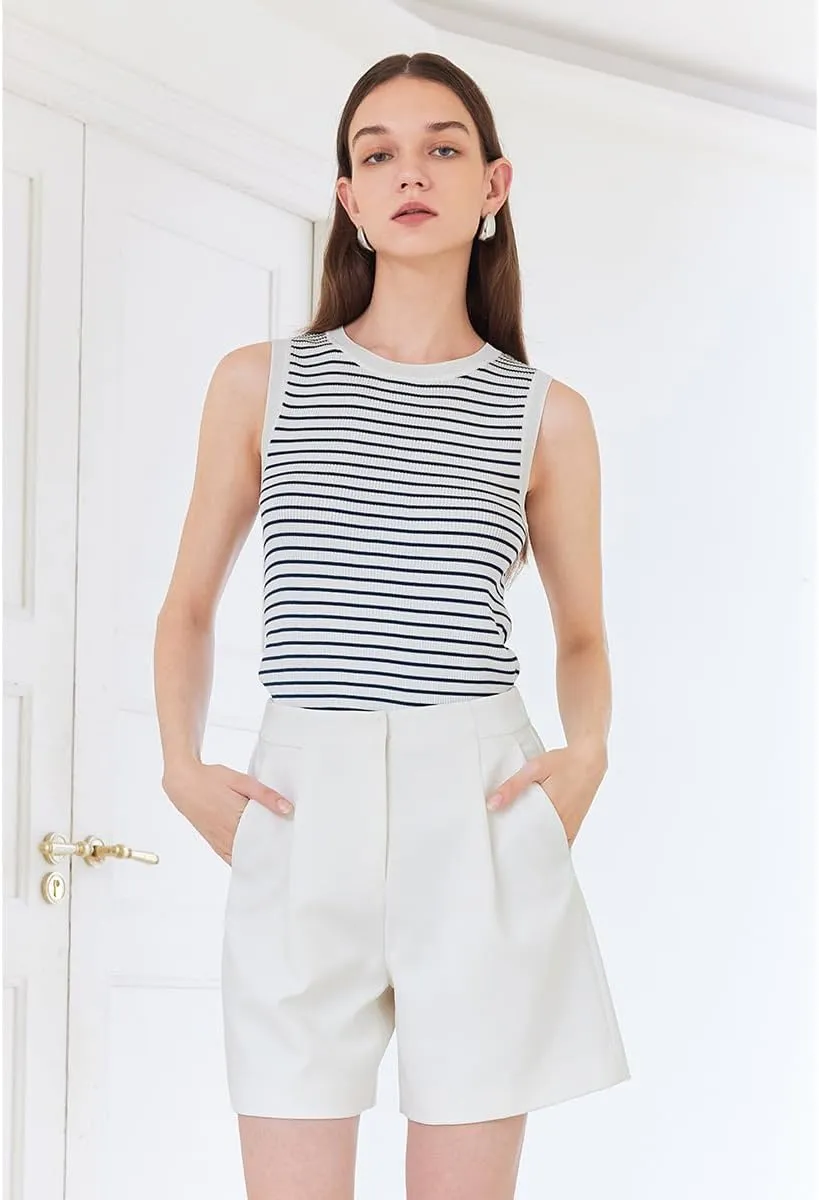 Stylish Women's Striped Sweater Tank Tops for Casual & Summer Wear