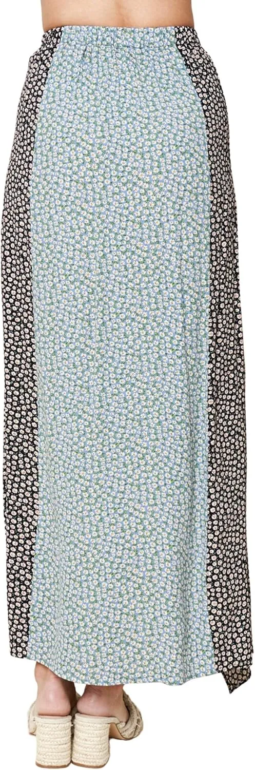 Sugar Lips Women's Ellenview Mixed Print Maxi Skirt