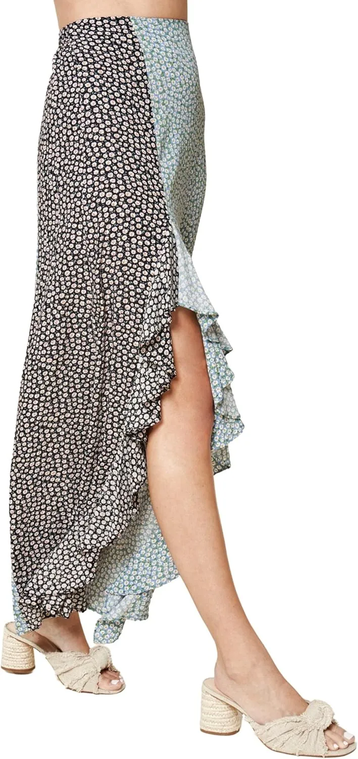 Sugar Lips Women's Ellenview Mixed Print Maxi Skirt