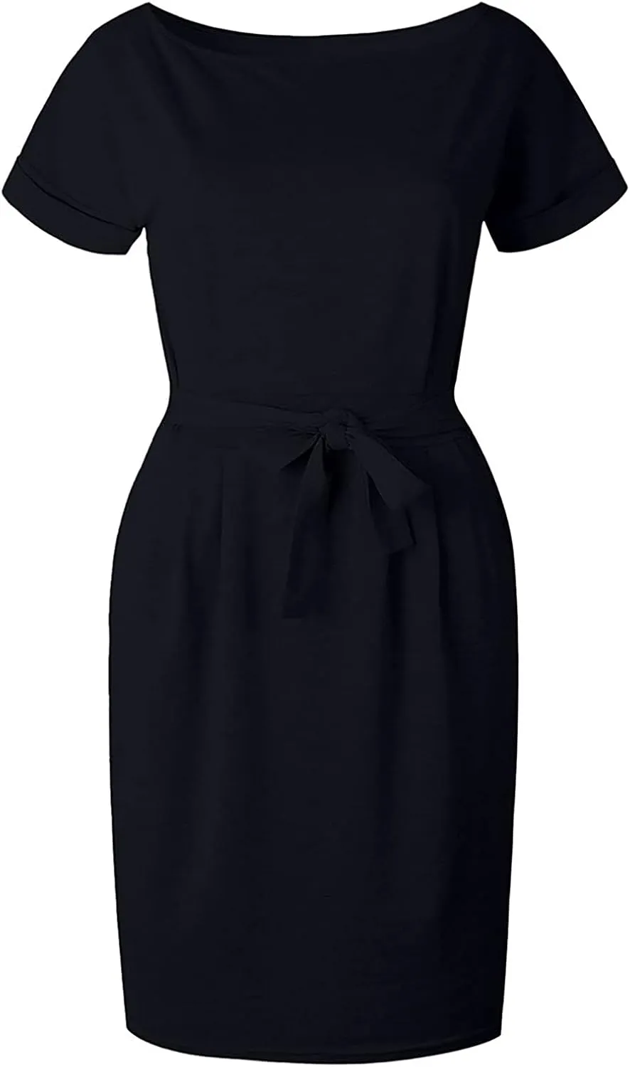 Summer Dresses for Women 2025 Trendy Casual Short Sleeve Tie Waisted Petite Sundress Party Vacation Resort Beach Wear