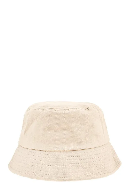 Summer Ready Short Brim Cotton Canvas Bucket Hat