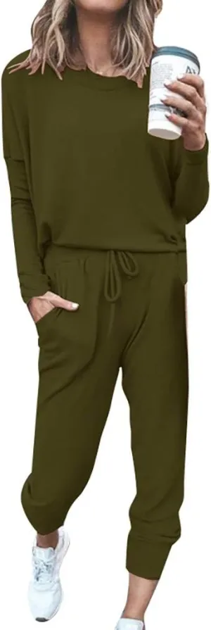 Sweatsuits for Women Set 2 Piece Tracksuits Oversized Casual Sweatshirts Hoodies High Waisted Joggers Sweatpants