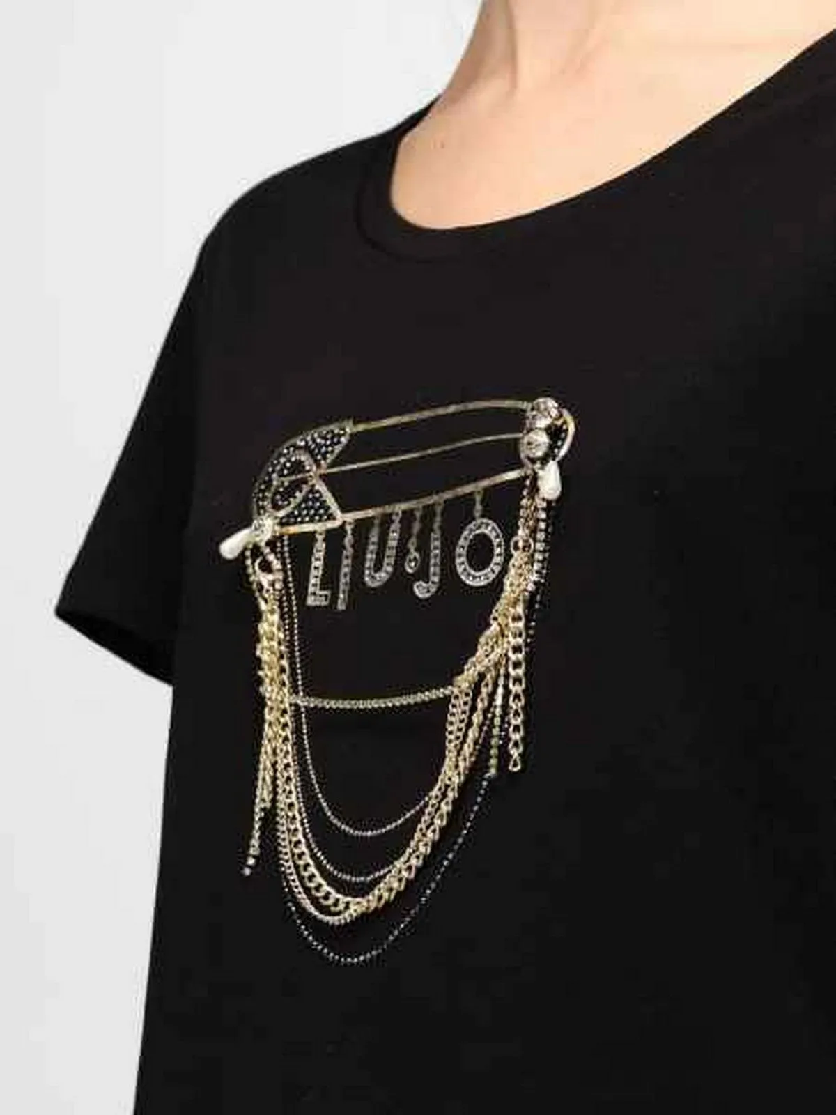 T-shirt Donna Liu Jo - T-shirt con logo Liu Jo - Nero